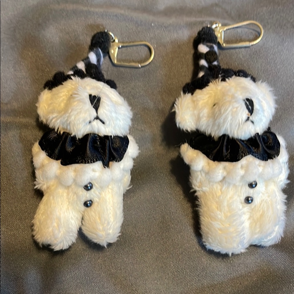 Hot Topic Black and White Panda Earrings